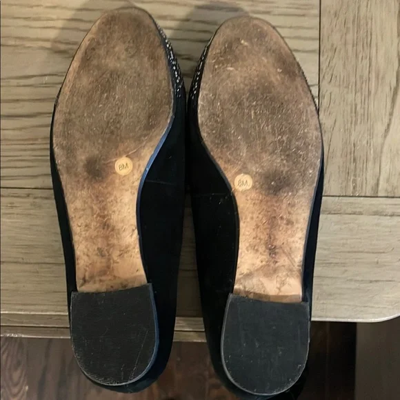 ANTONIO MELANI Black and Silver Flats with Sophisticated Two-Tone Design - Picture 4 of 5